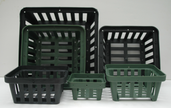 rchid Basket, 8 Inch Black - SET OF 4