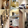 6 LED Motion Sensor Night Light Indoor Stairs Hallway Home Lamp Battery Operated - Image 2