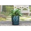 10 in. Dia Round Blue Rivage Ceramic Planter Decorative Pots Indoor Outdoor Use - Image 2