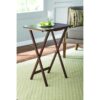 Mainstays Folding TV Tray Table - Walnut - Image 4
