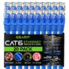 GearIT Cat 6 Ethernet Cable 25 ft (20-Pack) - Cat6 Patch Cable, Cat 6 Patch Cable, Cat6 Cable, Cat 6 Cable, Cat6 Ethernet Cable, Network Cable, Internet Cable - Blue 25 Feet - Image 2