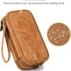 Electronic Organizer Travel Cable Accessories Case, Electronic Organizer Bag, Waterproof Electronic Accessories Organizer Case for Power Bank, Charging Cords, Chargers, Earphone, USB Cable - Brown - Image 5