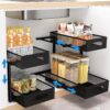 Under Sink Organizer, 2 Tier Pull out Cabinet Organizer Baskets with Mesh Sliding Drawers, Slide out Storage Shelf for Home, Kitchen, Bathroom, Pantry, Office Cabinet(2 Pack) - Image 2