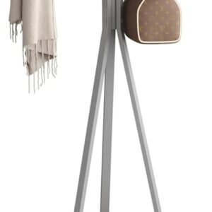 Coat Rack Hat Stand Free Standing Display Hall Tree Metal Hat Hanger Garment Storage Holder with 9 Hooks for Clothes Hats and Scarves in Black,17.72"Wx17.72"Dx70.87"H (Grey)