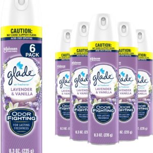 Glade Air Freshener Room Spray, Lavender & Vanilla, 8.3 oz, 6 Count