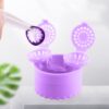 Contact Lens Washer, Manually Contact Lens Cleaner Case for Deprotein, Portable Rotation Contact Lens Cleaning Container for Travel Home(Purple) - Image 2