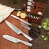 Marco Almond MA22 Knife Sets, 19 Pieces Stainless Steel Hollow Handle Kitchen Knives Block Set - Image 2