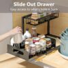 Under Sink Organizers and Storage 2 Tier Slide Out Kitchen Cabinet Organizer Sturdy Metal Bathroom Storage, Black - Image 2