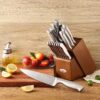 Marco Almond MA22 Knife Sets, 19 Pieces Stainless Steel Hollow Handle Kitchen Knives Block Set - Image 3