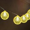 GOOTHY Lemon String Lights Plug in, 8.5Ft Outdoor Fairy Decorations String Lights with 10 LED Yellow Lemon Slice Lights, Hanging Novelty Summer Patio Lights for Garden Kitchen Christmas Wedding Party - Image 3