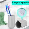 UCEC Toothbrush Case for Traveling, Portable Toothbrush Holders Travel Case, Toothbrush Holders for Travel, Camp, Home, School, Business, Bathroom, 2 Pack (Grey, White) - Image 2