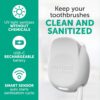 Steripod Brand Portable UV Toothbrush Sanitizer Clip, Rechargeable, Pearl, 1 Count - Image 3