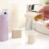 1Pcs Plastic Portable Toothbrush Toothpaste Case Dustproof Toothbrush Toothpaste Storage Container Box Wash Cup Holder for Travel Outdoors Business Trips Home School (Purple) - Image 3